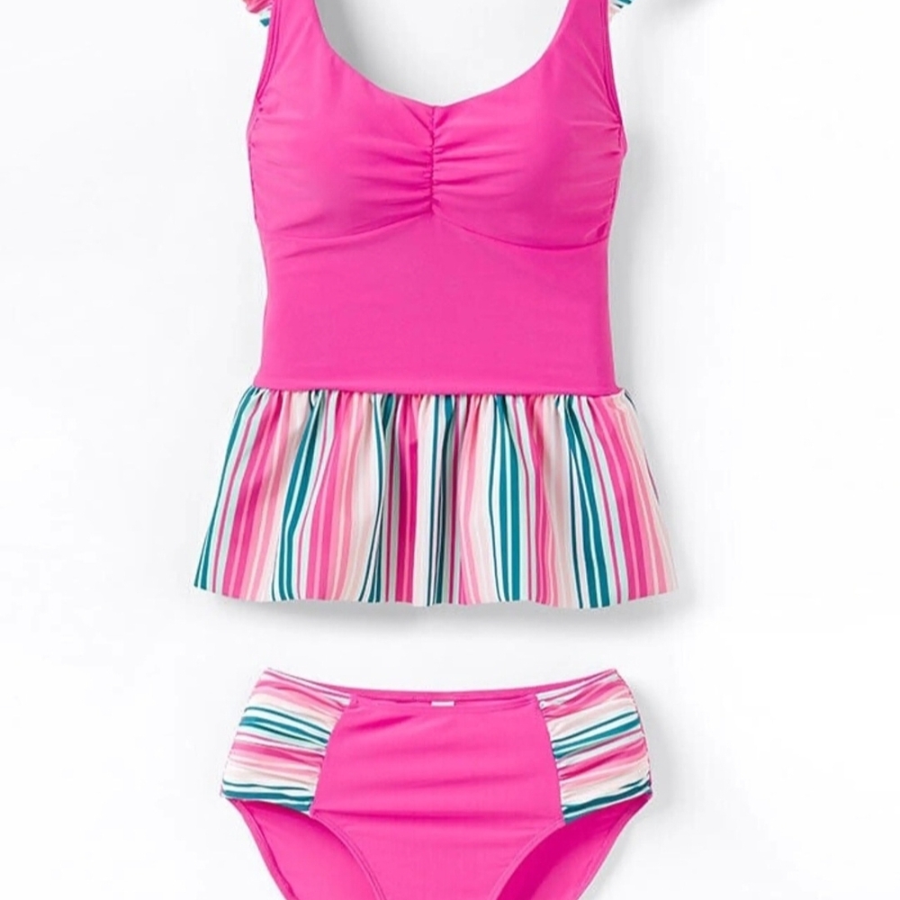 Matilda Jane Pink and Striped Kids Bikini